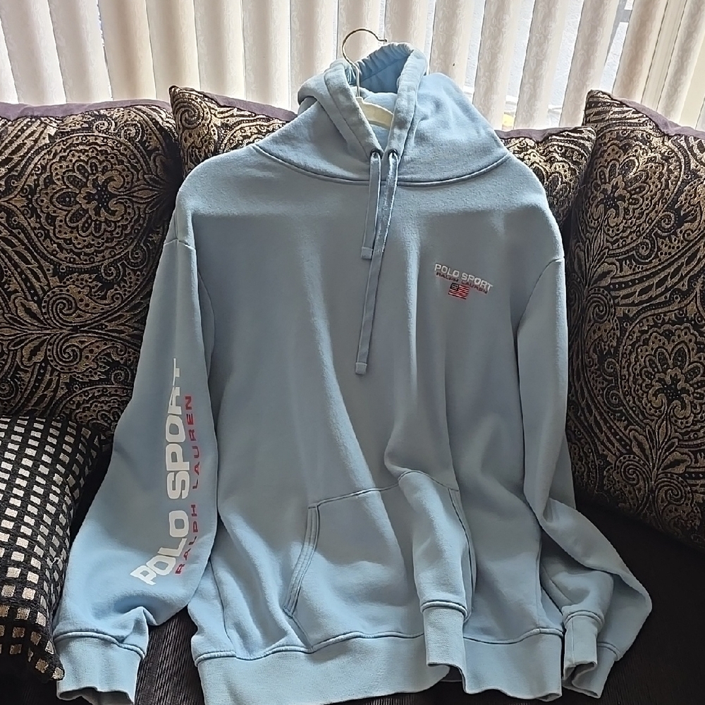 Polo by Ralph Lauren Blue Cozy Sweater with Hood